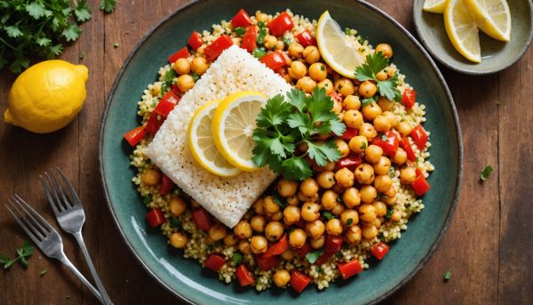 Couscous tunisien au poisson et piment rouge savoureux